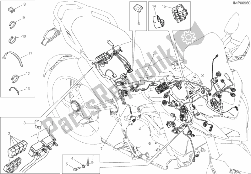 Toutes les pièces pour le Faisceau De Câblage du Ducati Multistrada 1200 ABS Brasil 2016